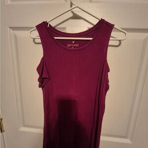 American Eagle Outfitters Soft & Sexy Magenta Tank Top